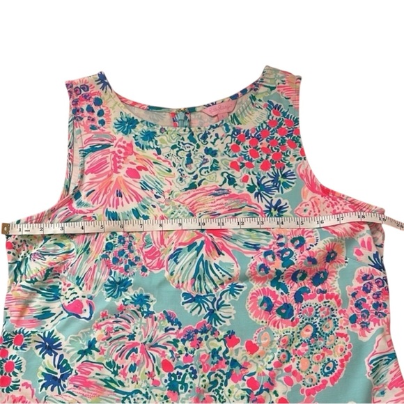 Lilly Pulitzer Sleeveless Serene Blue Gypsea Koi Fish Tunic Womens size Large - Picture 10 of 13